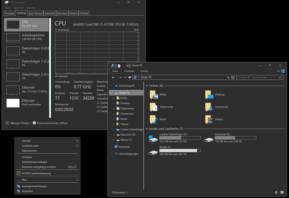 windows 10 dark themes