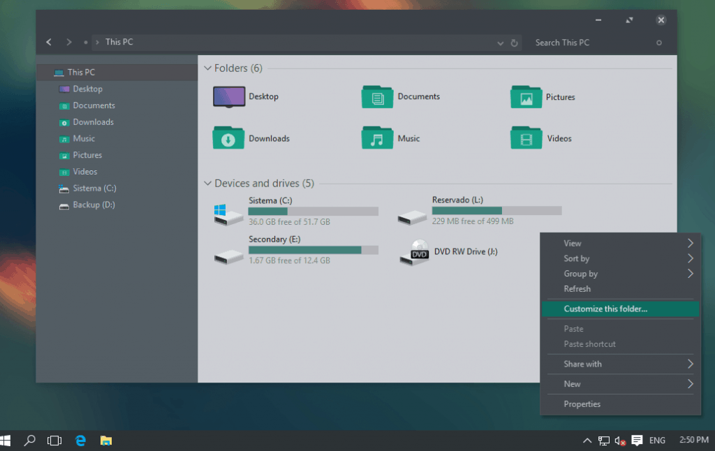 windows 10 dark themes