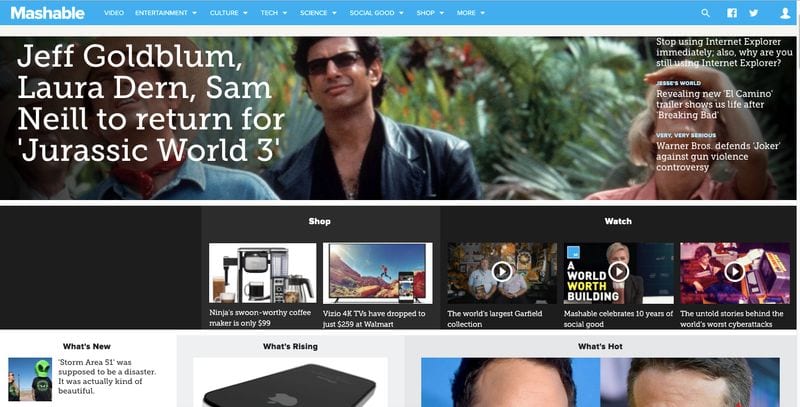 Mashable HomePage