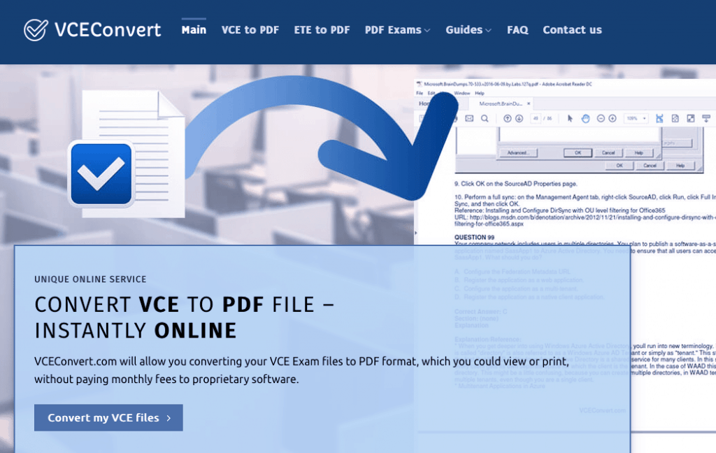 .vce to pdf