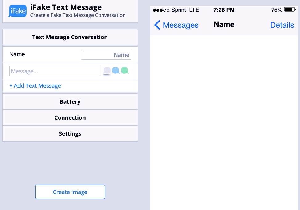 iFake Text Message