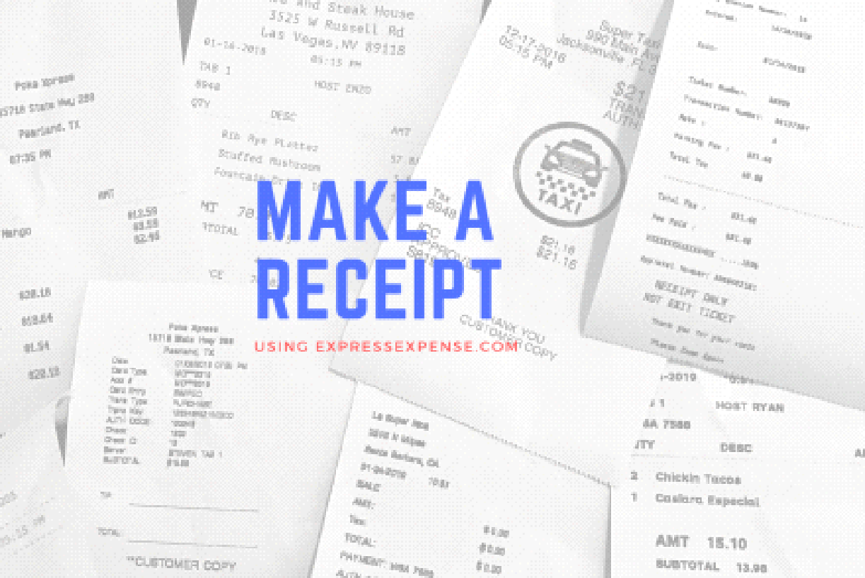 Gas Receipt Template Excel
