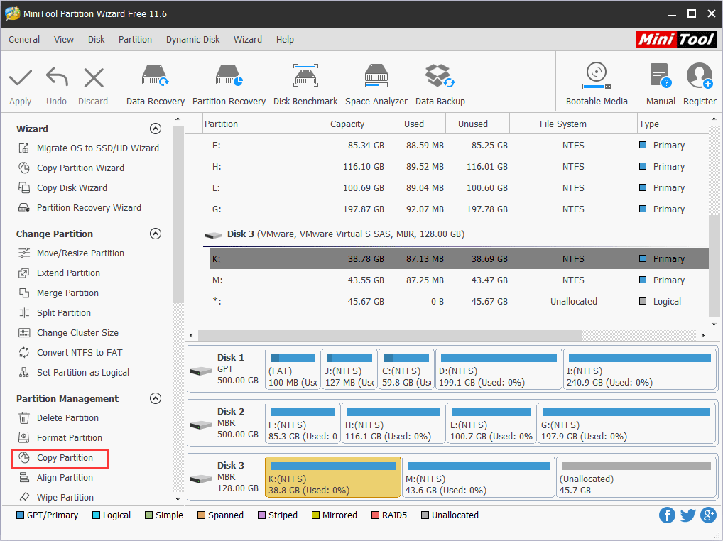 copy partition